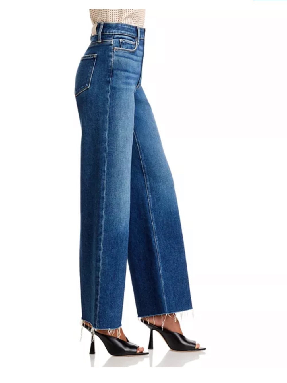 paige anessa petite jean apreggio size 28 Wide Leg High-Rise petite 29” - Picture 5 of 11